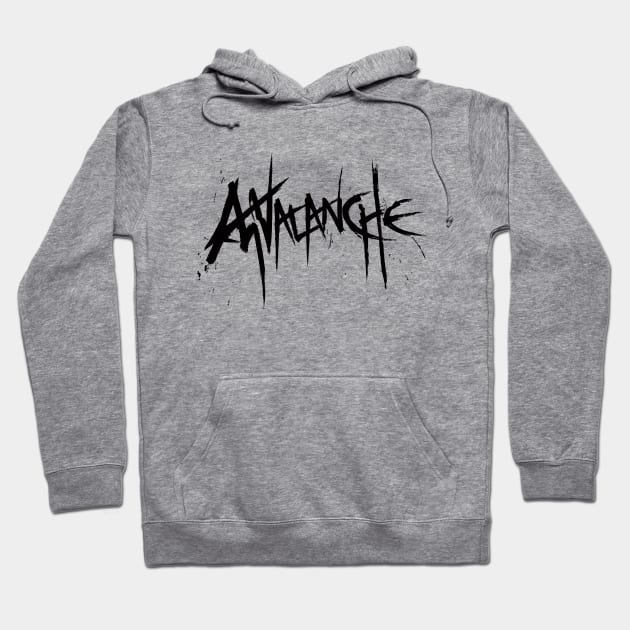 Avalanche (Black Text) Hoodie by forgottenart